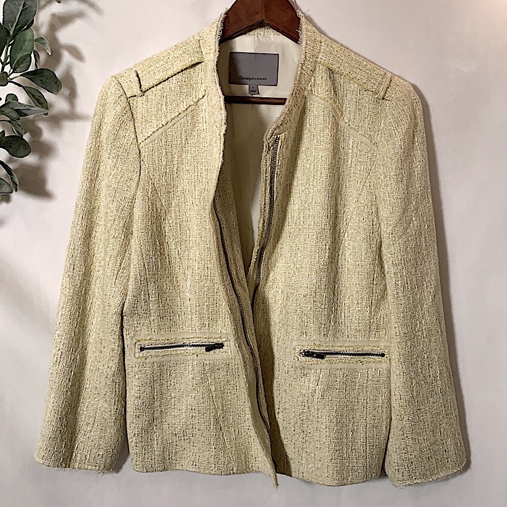 Tweed Jackie o style jacket  Classiques size L
